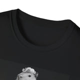 Capybara Blonde. Dress Pose T-Shirt | Retro Black & White Illustration