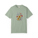 Sunflower and Wildflower Bouquet T-Shirt | Floral Botanical Garden Tee
