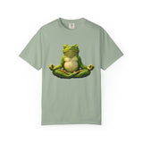 Meditating Frog T-shirt | Zen Yoga Frog Illustration, Relaxation Tee