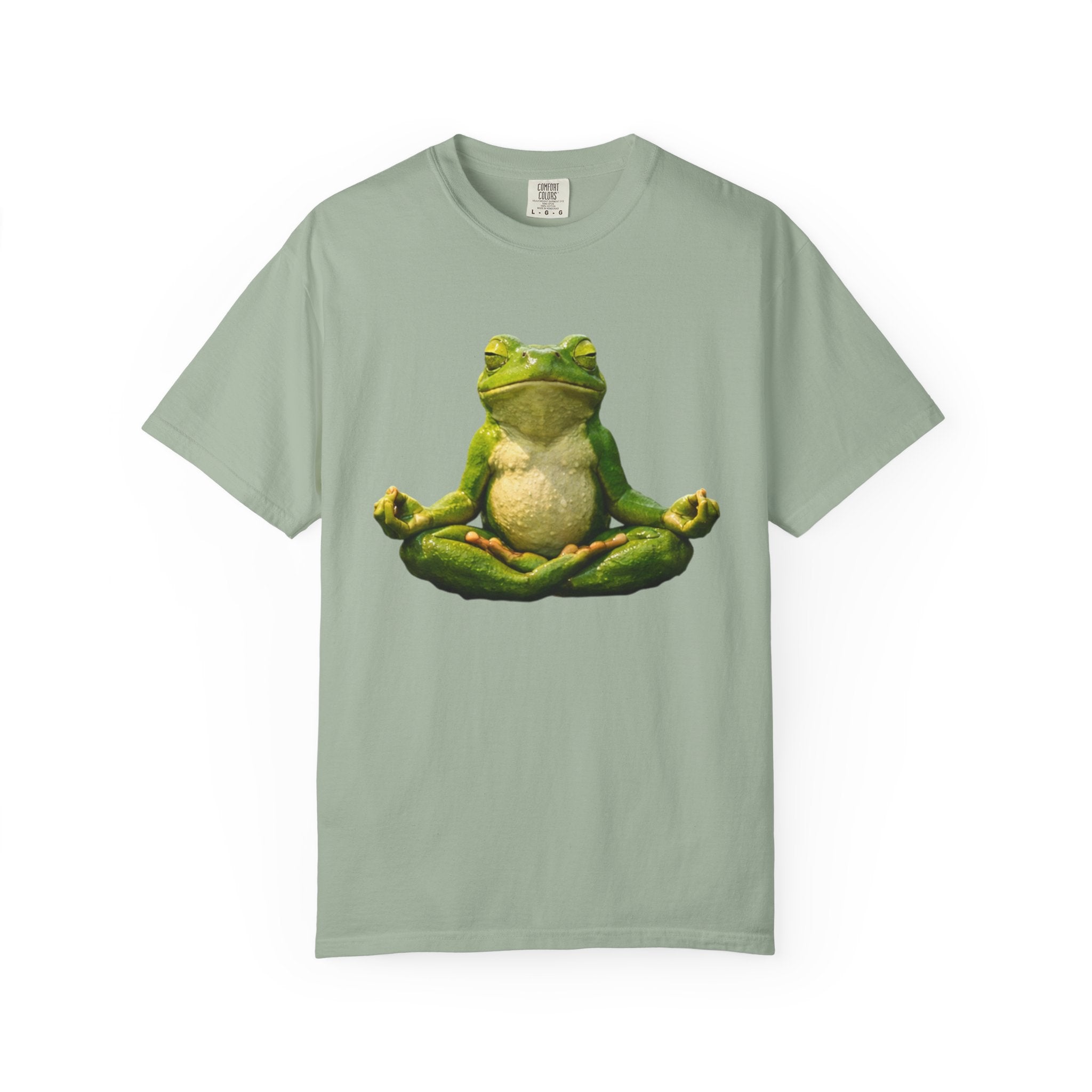 Meditating Frog T-shirt | Zen Yoga Frog Illustration, Relaxation Tee