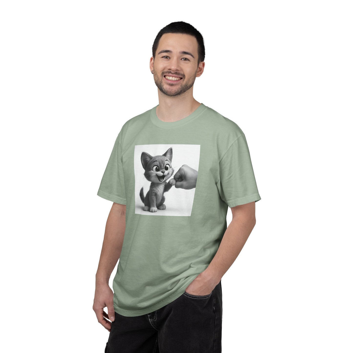 Kitten Fist Bump T-shirt | Cute Kitty Paw Bump Design