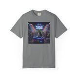 Melodic Mixer DJ Cat T-shirt | Neon Retro Music Party
