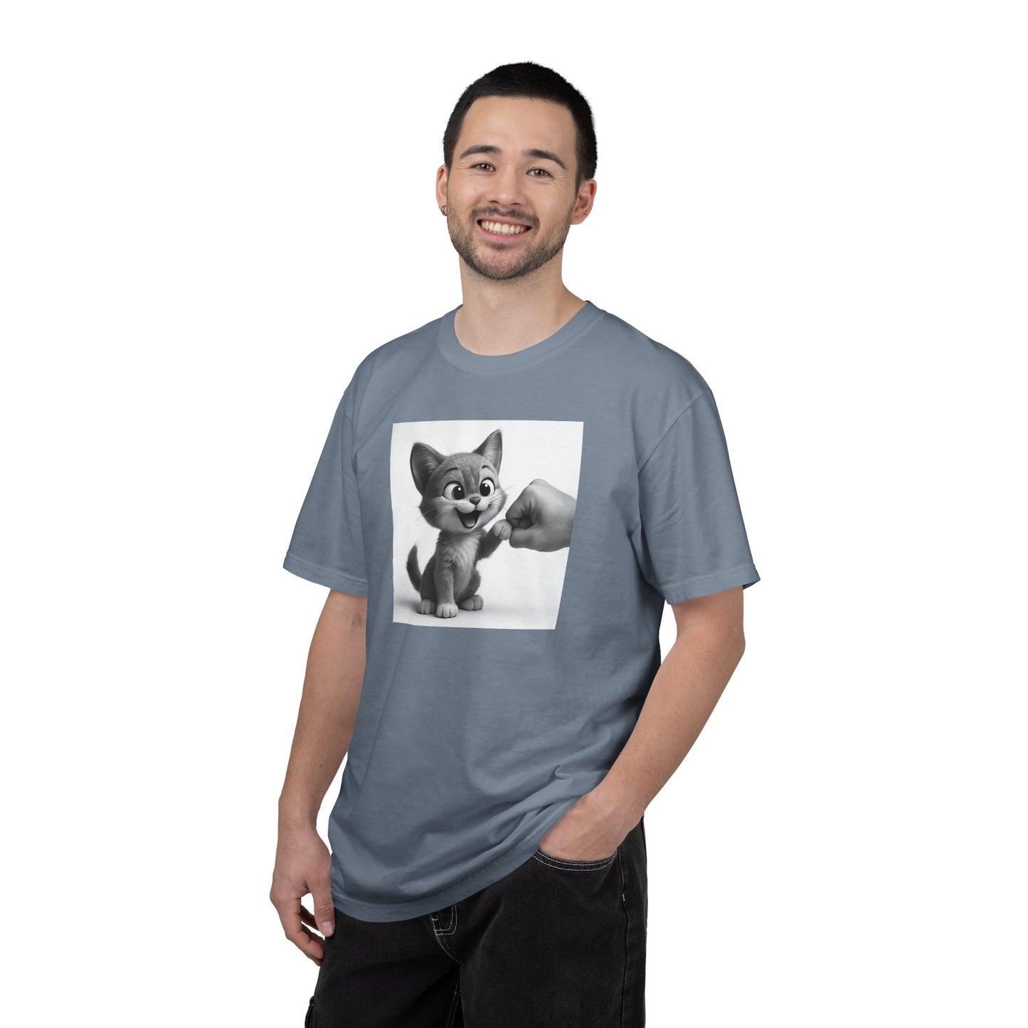 Kitten Fist Bump T-shirt | Cute Kitty Paw Bump Design