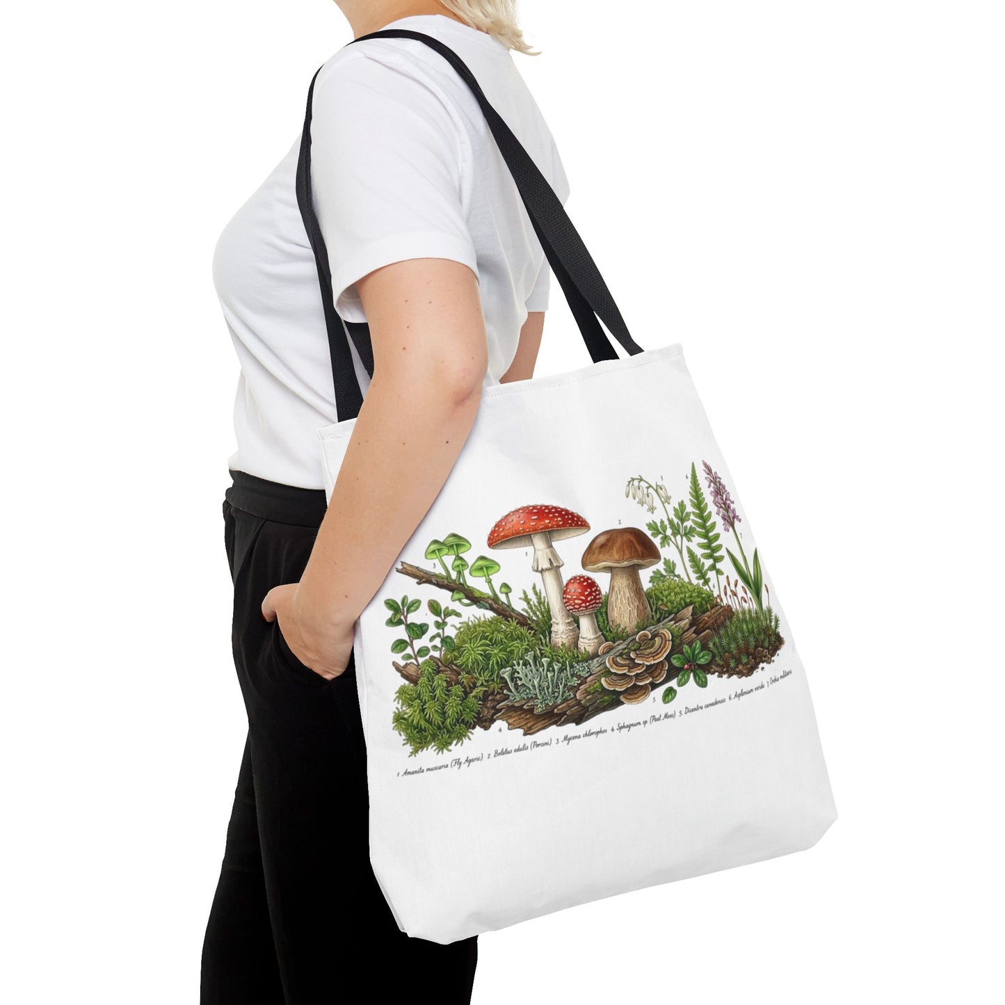 Vintage Mushroom Wildflower Specimen Study Tote Bag