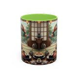 Goose with Sushi Mug | Japanese Tea Room Illustration