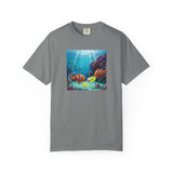 Clownfish Reef Scene T-shirt | Underwater Coral Ocean Illustration