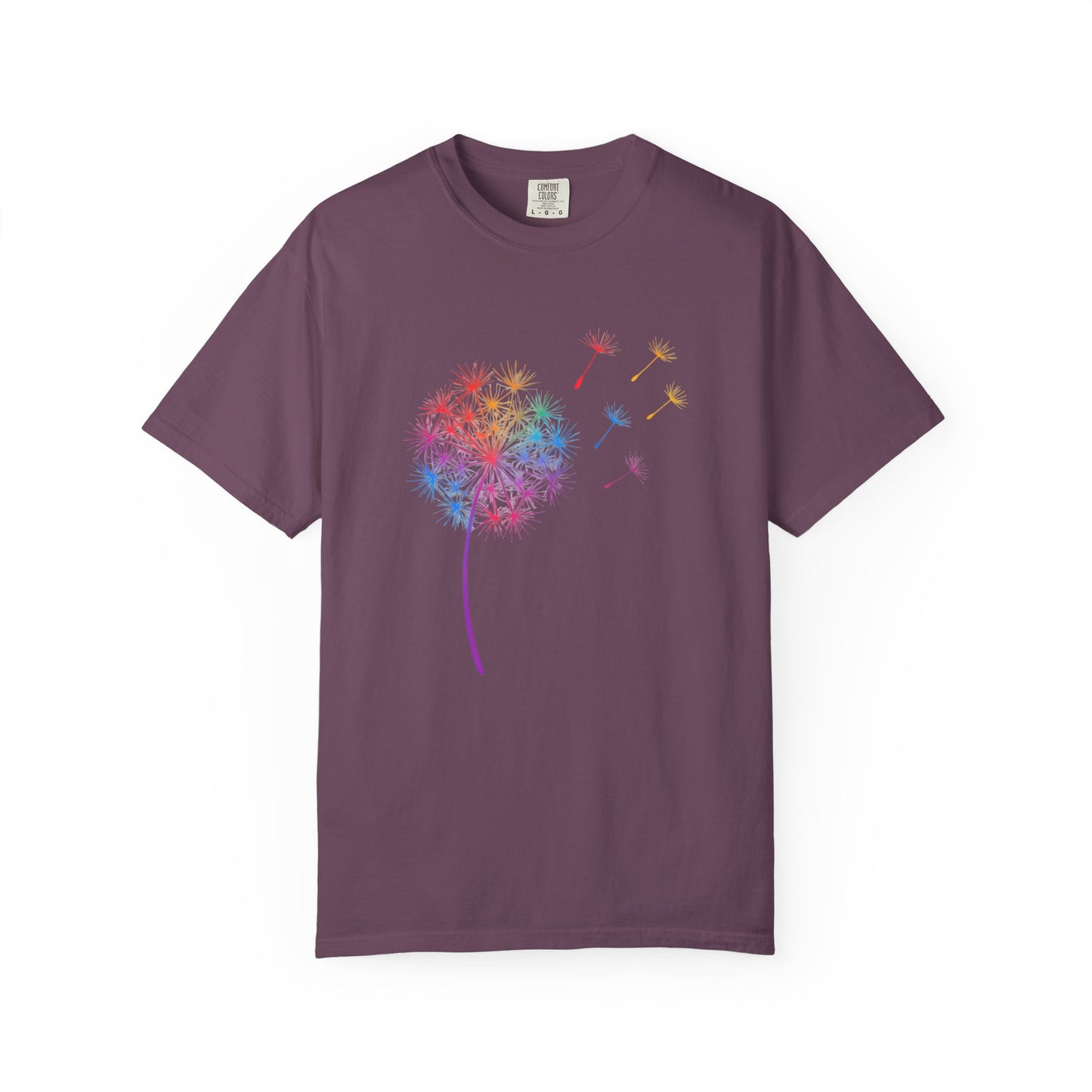 Rainbow Dandelion Tee | T-Shirt, Colorful Seed Puff Design