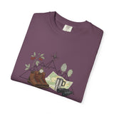 Camping Mountain Outdoors Graphic T-shirt | Hiking Boots Trees Flowers