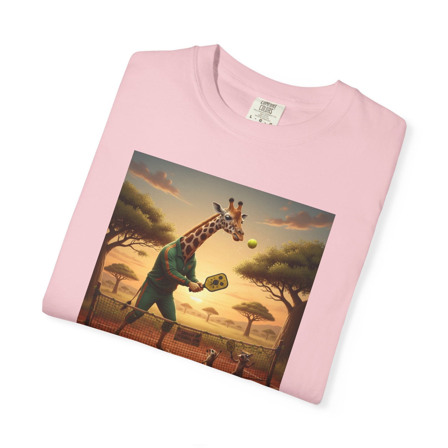 Long-Neck Larry  Pickleballer Unisex Garment-Dyed T-shirt