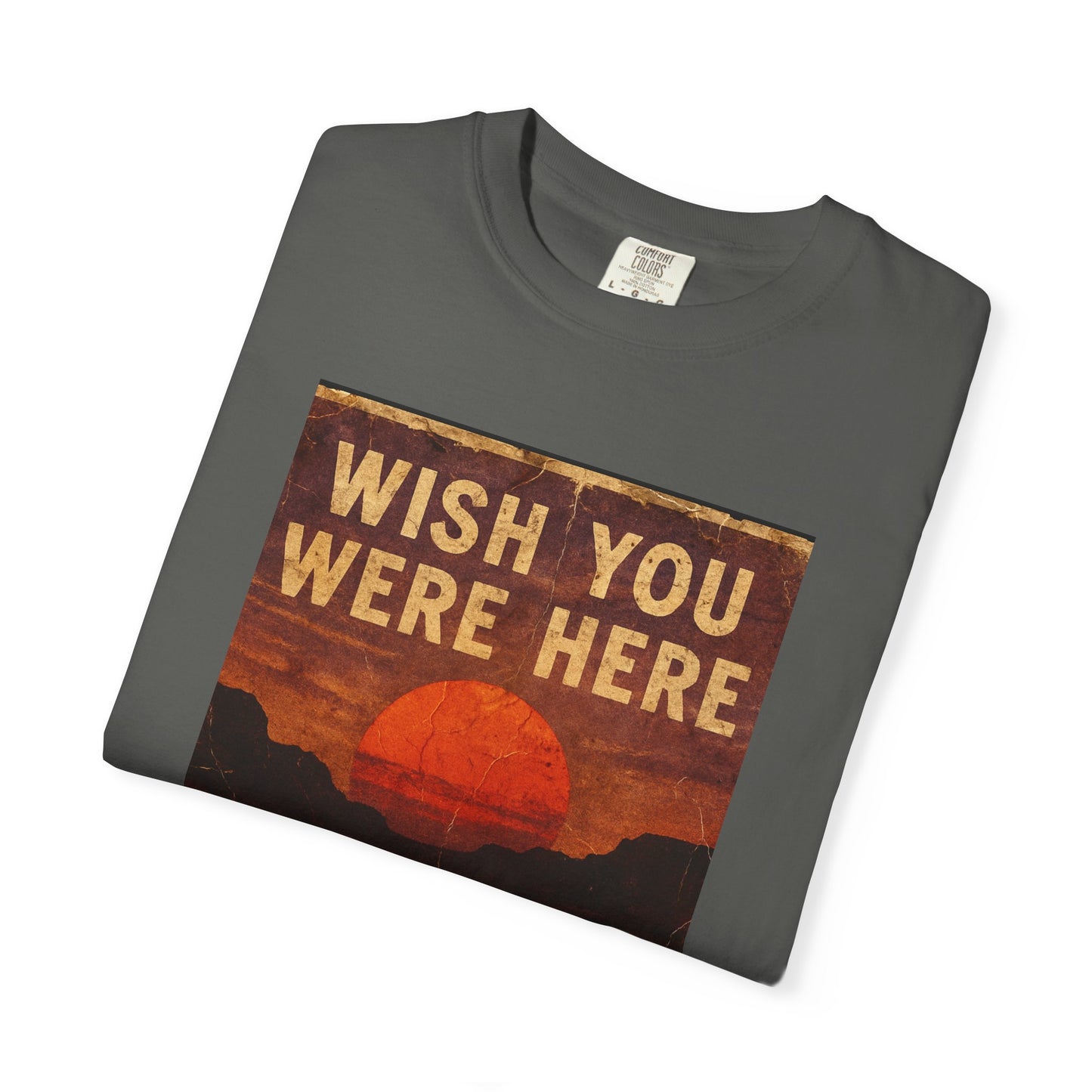 Wish You Were Here Sunset T-shirt | Vintage Sunset Graphic