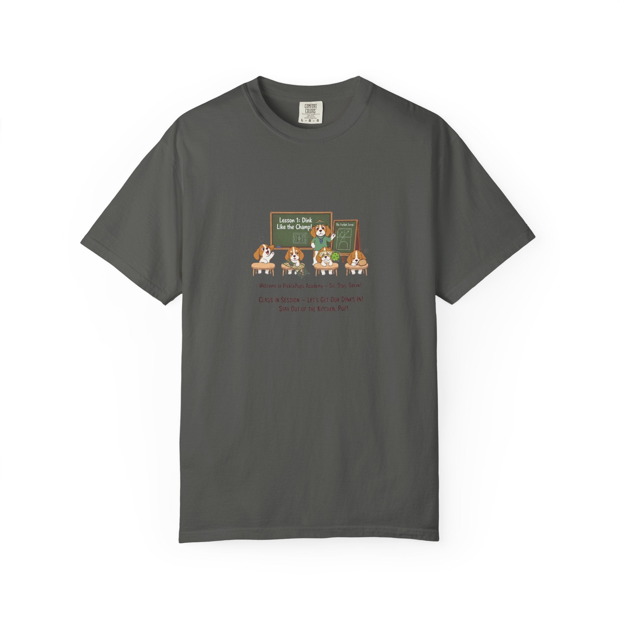 Beagle Pickleball Classroom Cartoon T-shirt | Dog Teacher Paw School Design