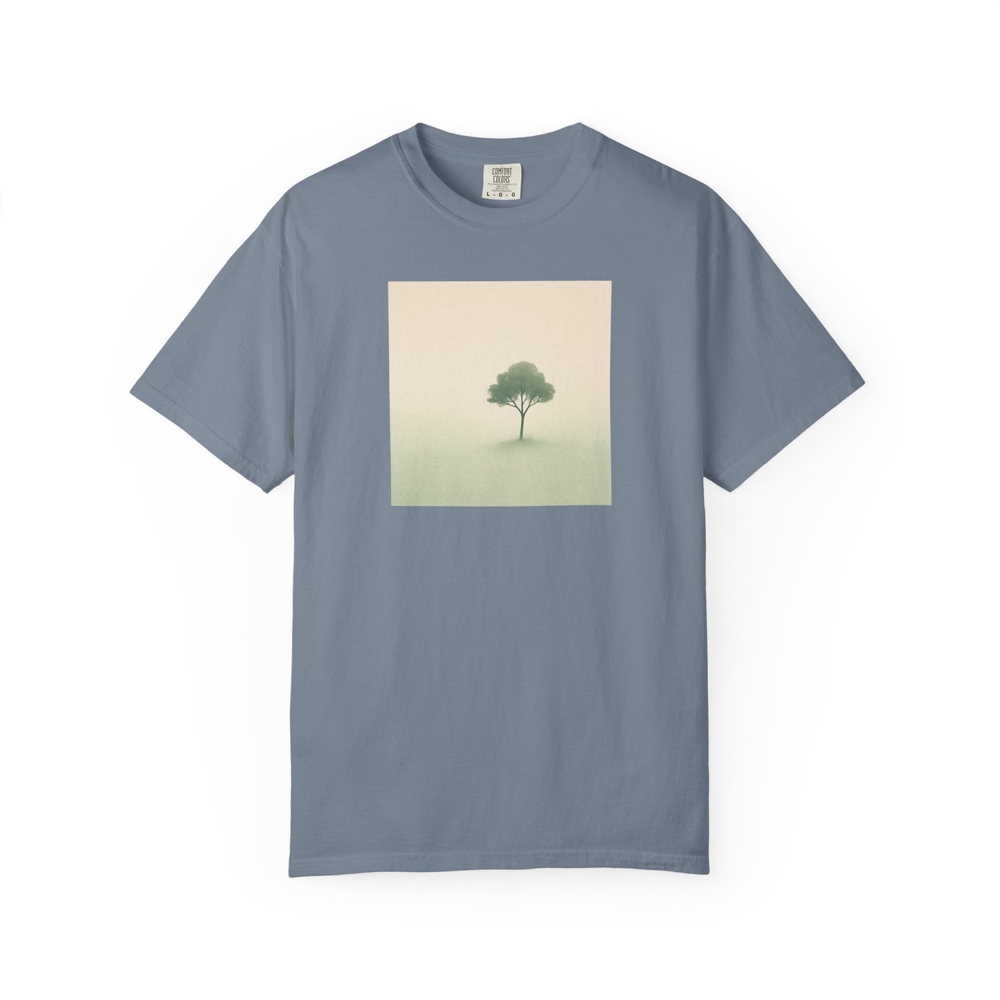 Solitary Tree Minimalist Artwork T-Shirt | Nature Square Print