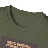 Disco Inferno Capybara Pickleball Fever T-Shirt | Retro 70s Dance Court Graphic