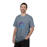 Blue Purple Butterfly Wreath T-shirt | Floral Circle Tee