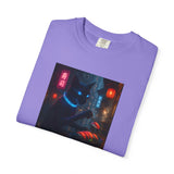 Neon Cyber Cat Sushi Shibuya T-shirt | Dark Alley Japanese Streetwear