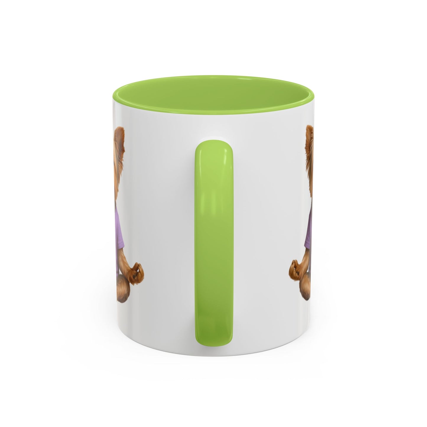 Meditating Yorkshire Terrier Mug | Accent Coffee Mug 11oz 15oz