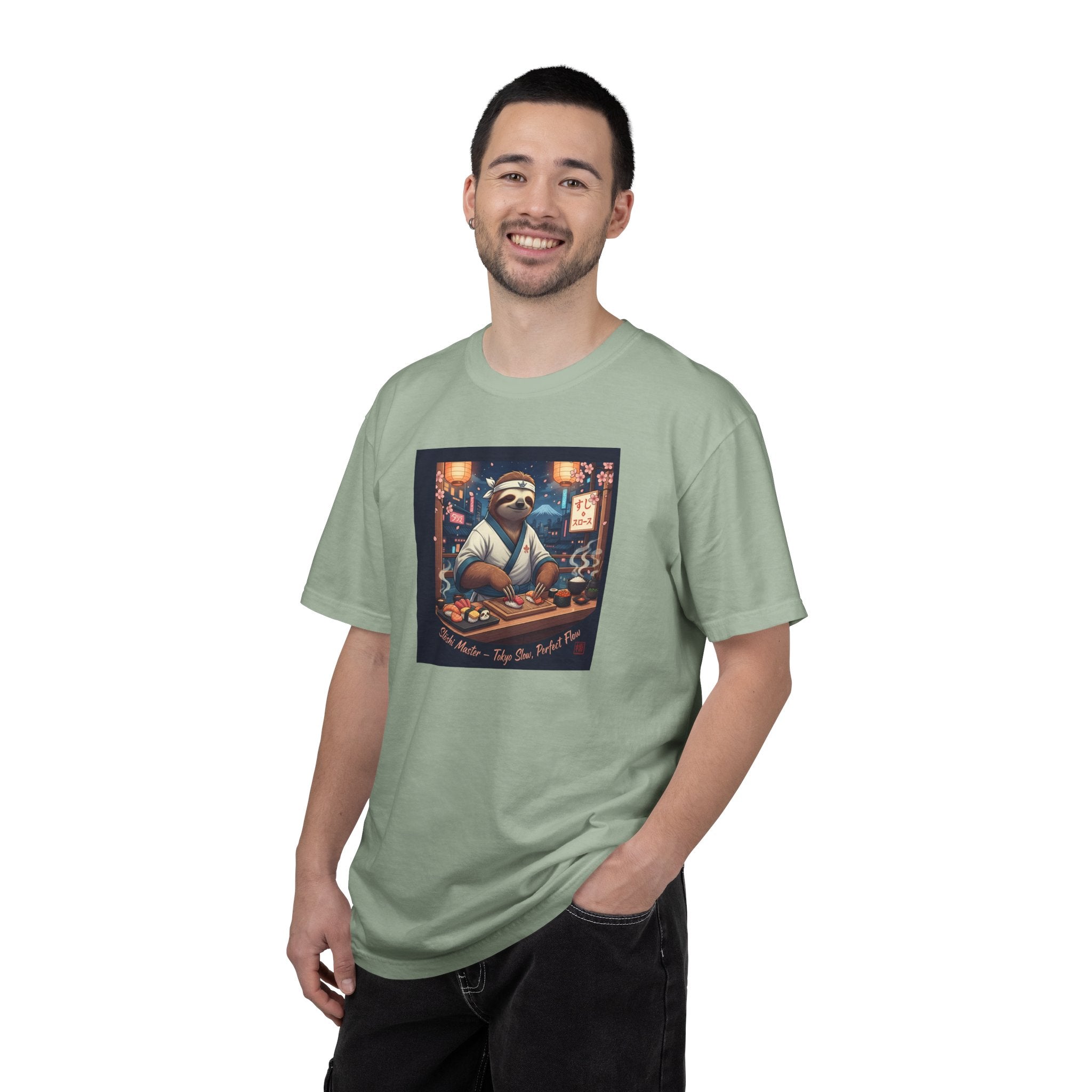 Sloth Sushi Chef T-shirt | Cute Sloth Chef Illustration, Sushi Bar Artwork