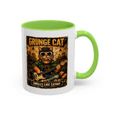Grunge Cat Smells Like Catnip Mug | Ceramic Coffee Cup