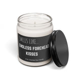 Punny Quote Scented Soy Candle, Endless Forehead Kisses (9oz)