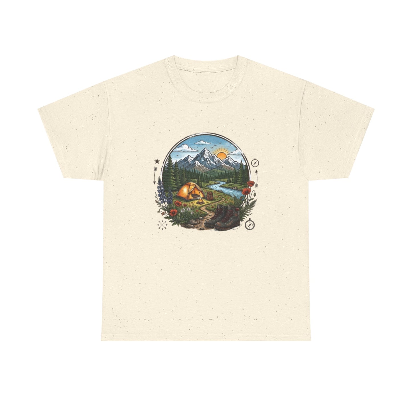 Mountain Camping Adventure T-Shirt | Outdoor Nature Hiking Tee | Wilderness Tent Graphic Shirt | Gift for Hiker Camper |