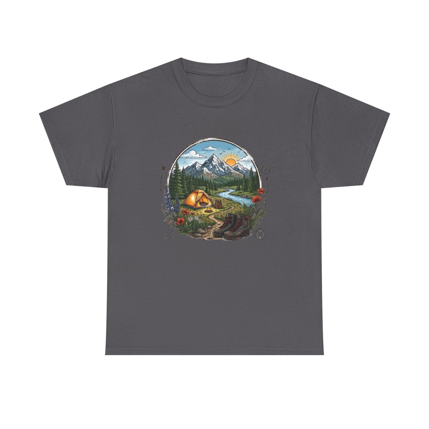 Mountain Camping Adventure T-Shirt | Outdoor Nature Hiking Tee | Wilderness Tent Graphic Shirt | Gift for Hiker Camper |