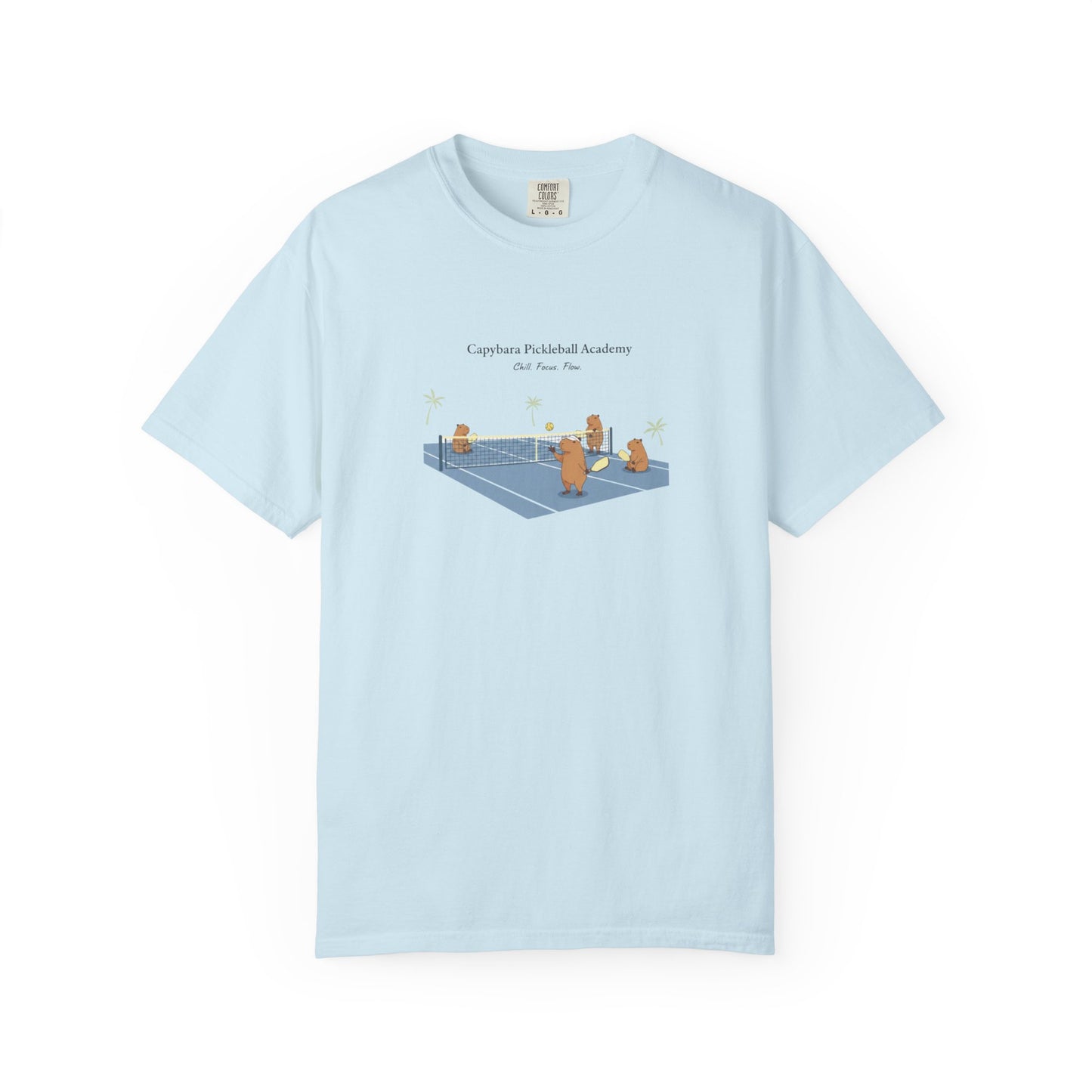 Capybara Pickleball Academy T-shirt | Capybara Cartoon Pickleball Design