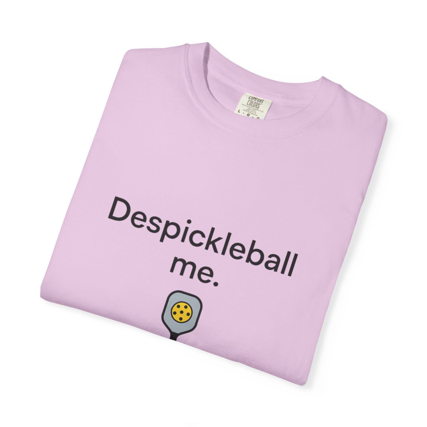 Despickleball Me pickleball graphic T-shirt | pickle paddle logo tee
