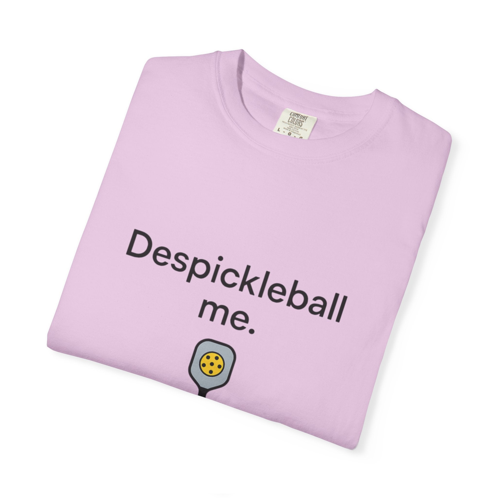 Despickleball Me pickleball graphic T-shirt | pickle paddle logo tee