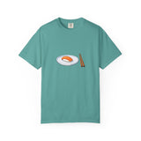 Salmon Nigiri Sushi plate with chopsticks T-shirt | sushi tee