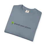 planet over plastic T-shirt | environmental tree slogan tee
