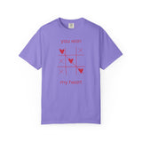You Won My Heart tic tac toe T-shirt | Valentine heart game tee