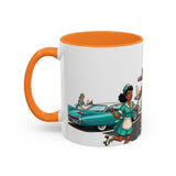 1950s Diner Scene Mug | Retro Car Hop Coffee Cup