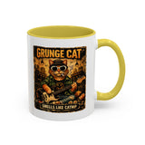 Grunge Cat Smells Like Catnip Mug | Ceramic Coffee Cup