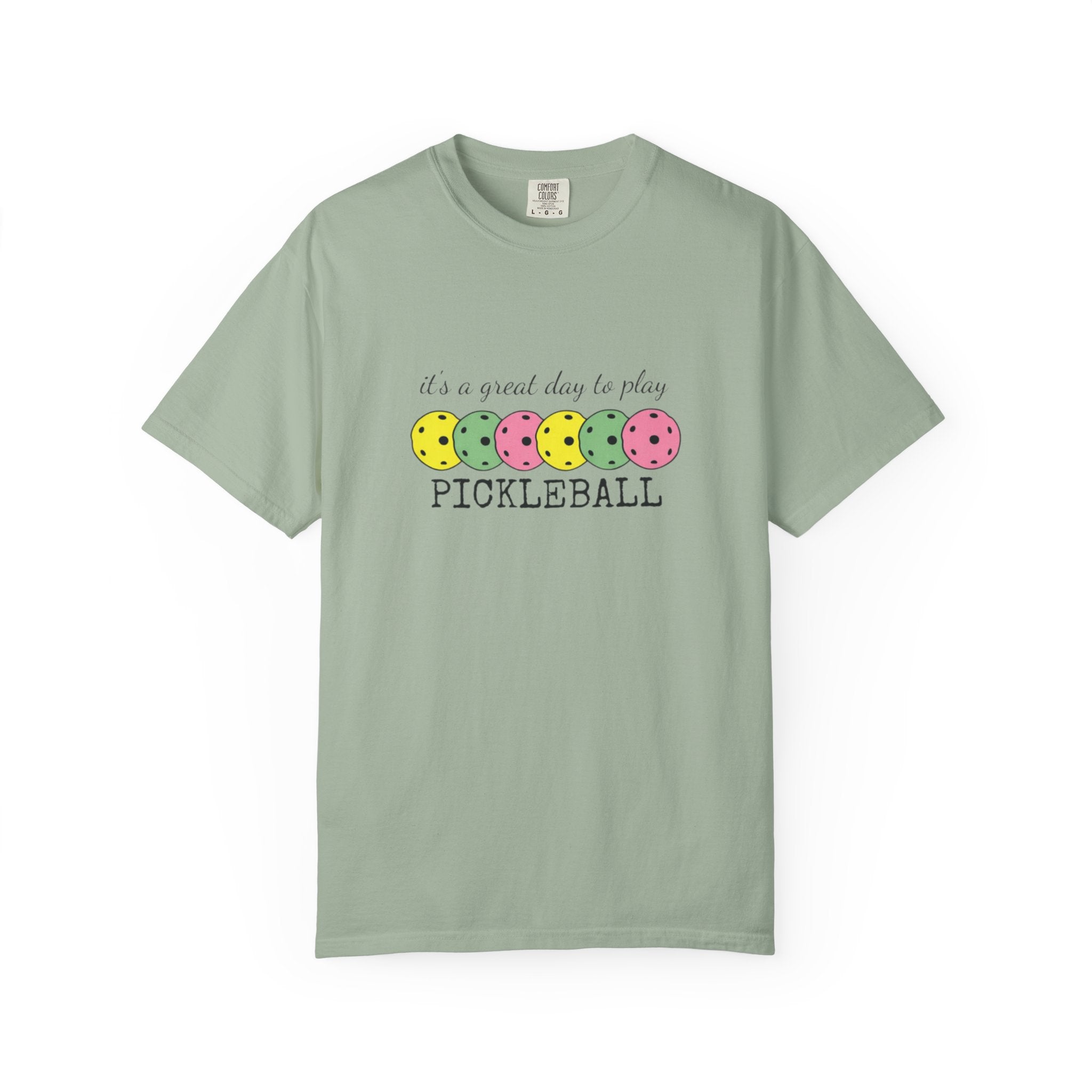 It's a Great Day to Play Pickleball T-Shirt | Colorful Pickleball Paddles Tee