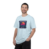 Miami Nights Sunset Palm T-shirt | Retro Vaporwave Beach Scene