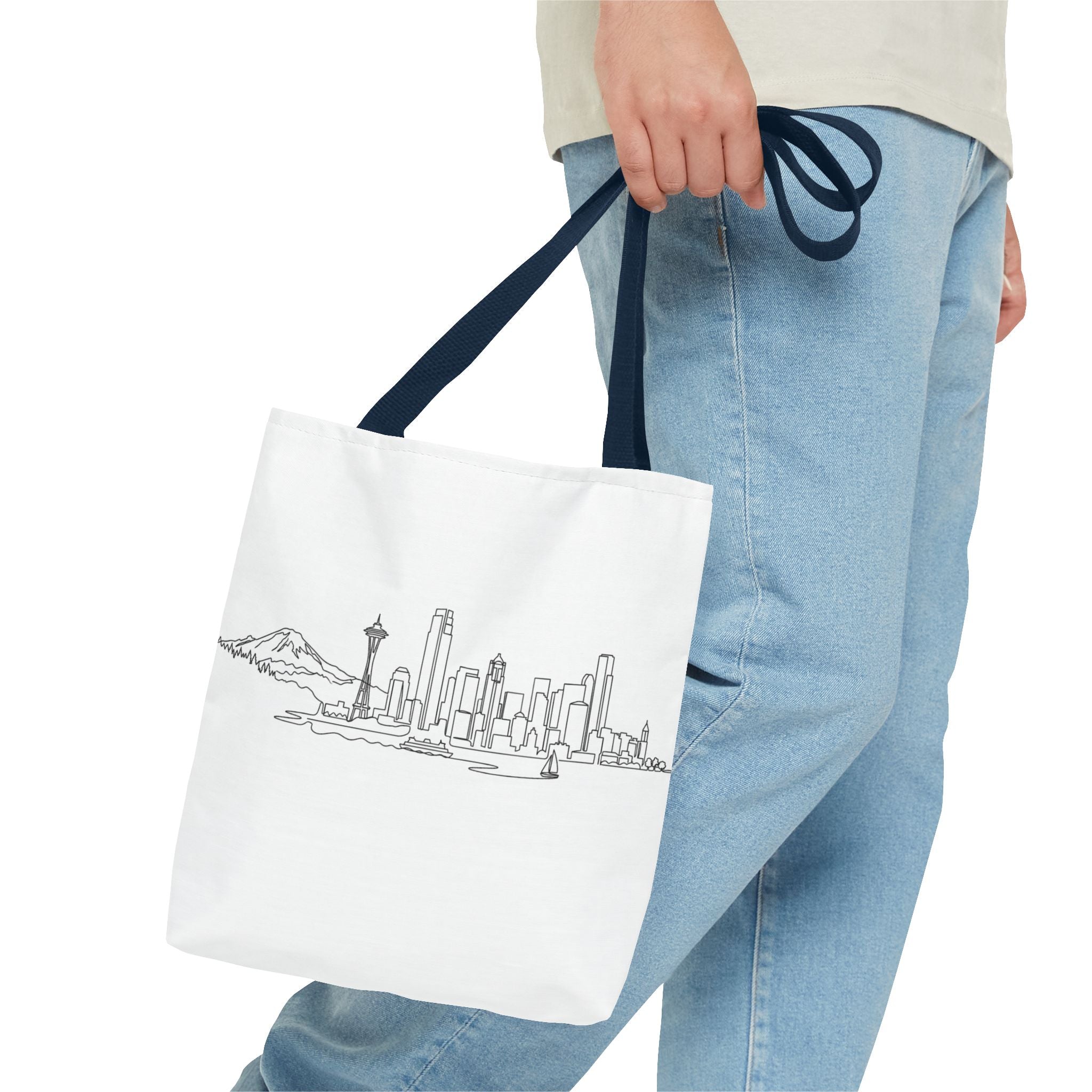 Seattle Emerald City Line Art Tote