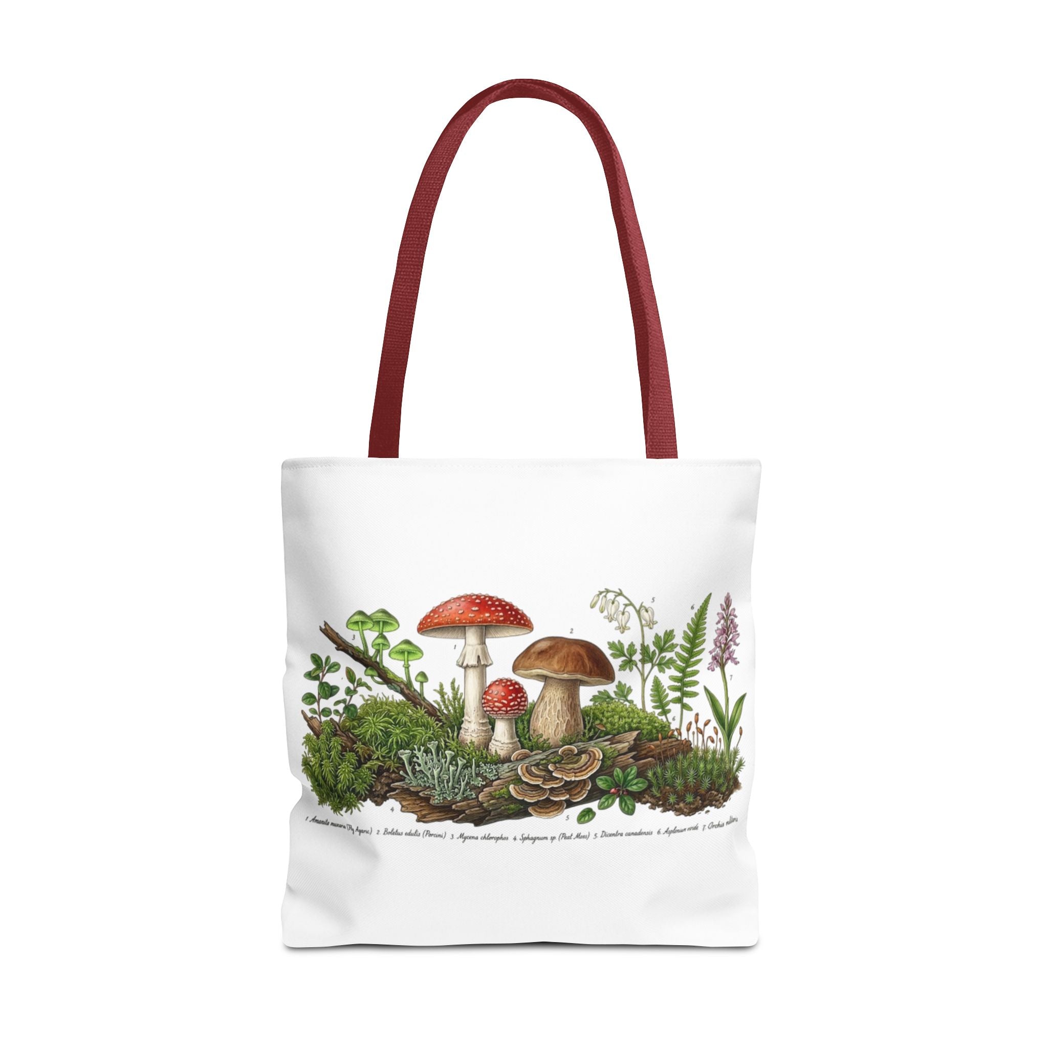 Vintage Mushroom Wildflower Specimen Study Tote Bag
