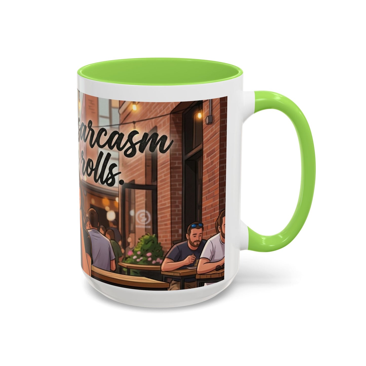 Sarcastic Girl Illustration Mug | 11oz or 15oz Colorful Ceramic