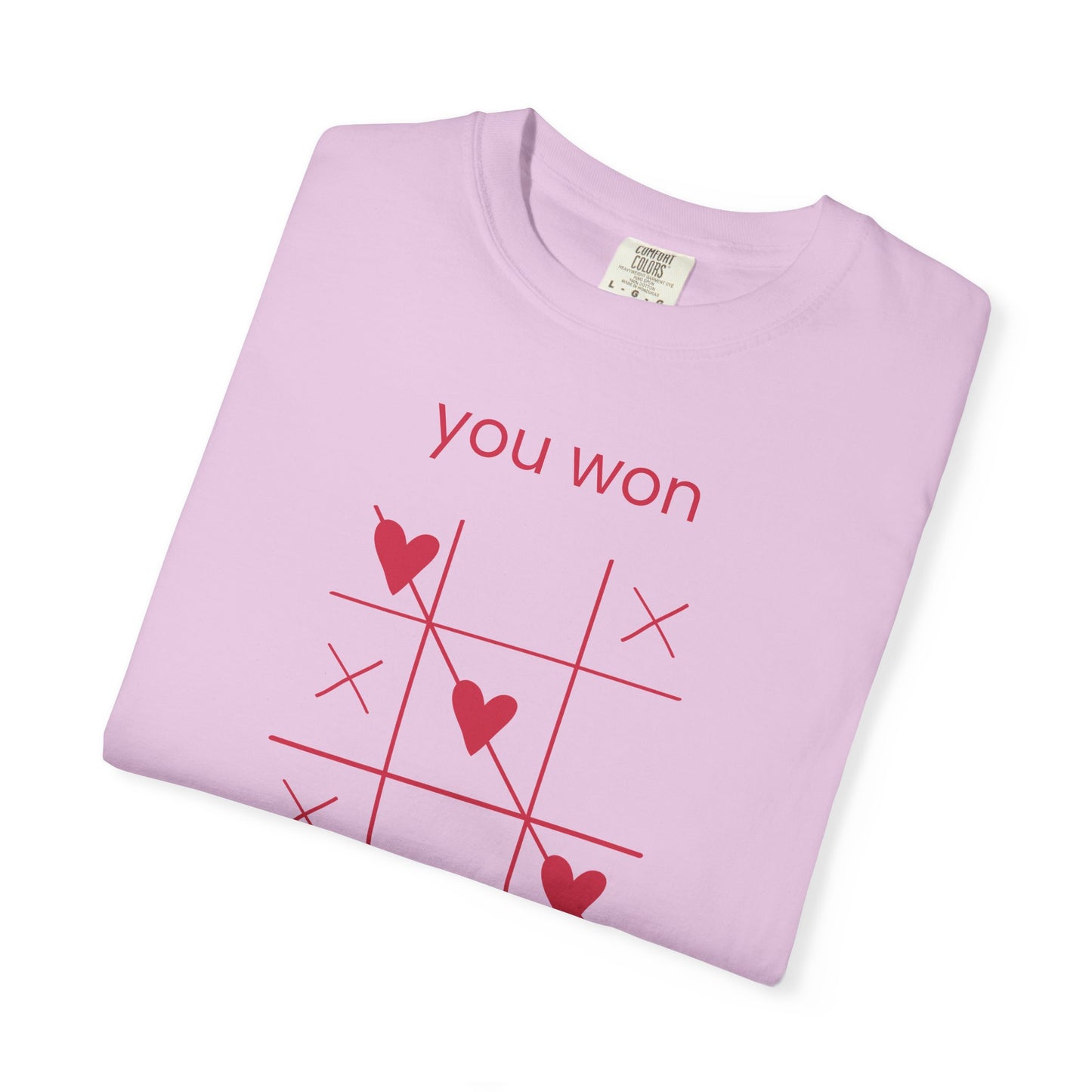 You Won My Heart tic tac toe T-shirt | Valentine heart game tee