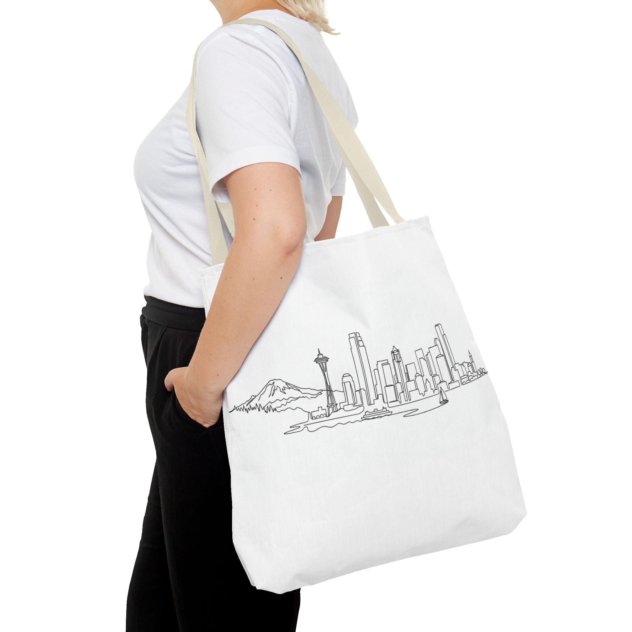 Seattle Emerald City Line Art Tote
