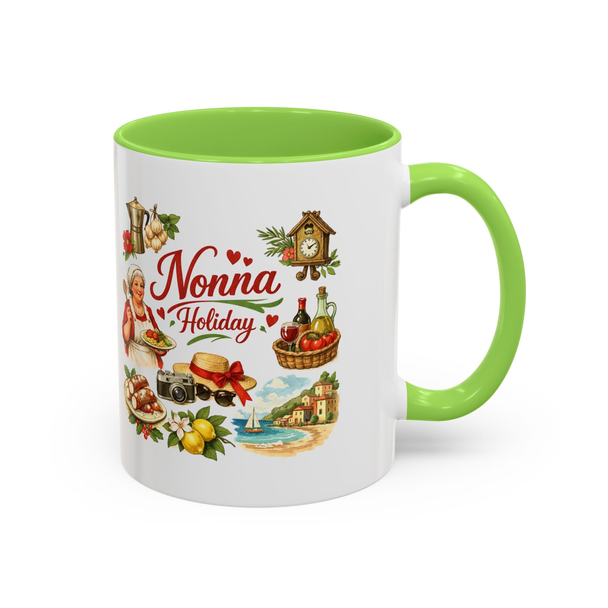 Nonna Holiday mug | Italian grandma kitchen design, vintage food icons