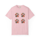 Floral Puppy Paws T-shirt | Dog Lover Tee