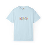 Wildflower Meadow watercolor floral design T-shirt | botanical garden tee