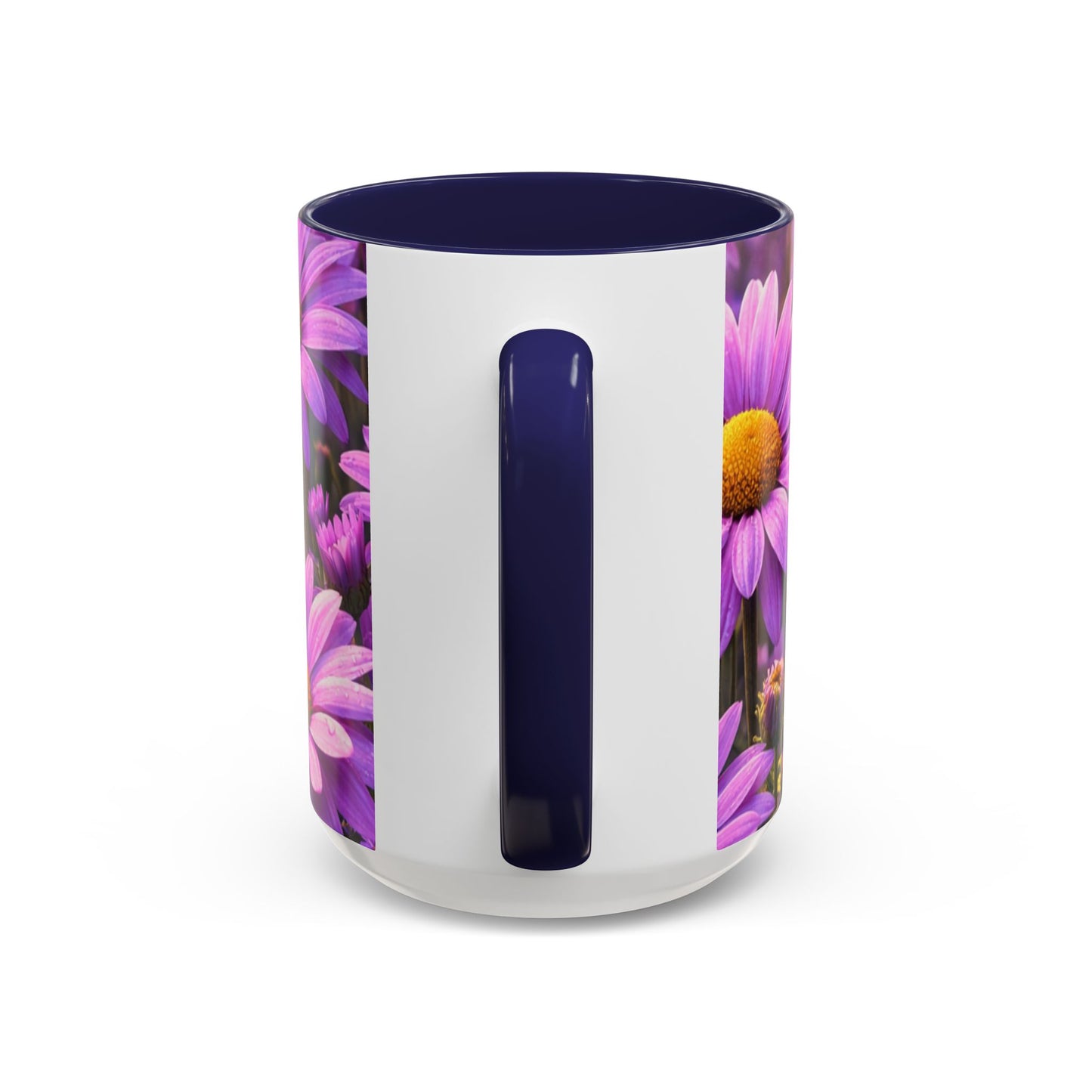 Purple Daisy Floral Mug | Accent Coffee Mug 11oz 15oz