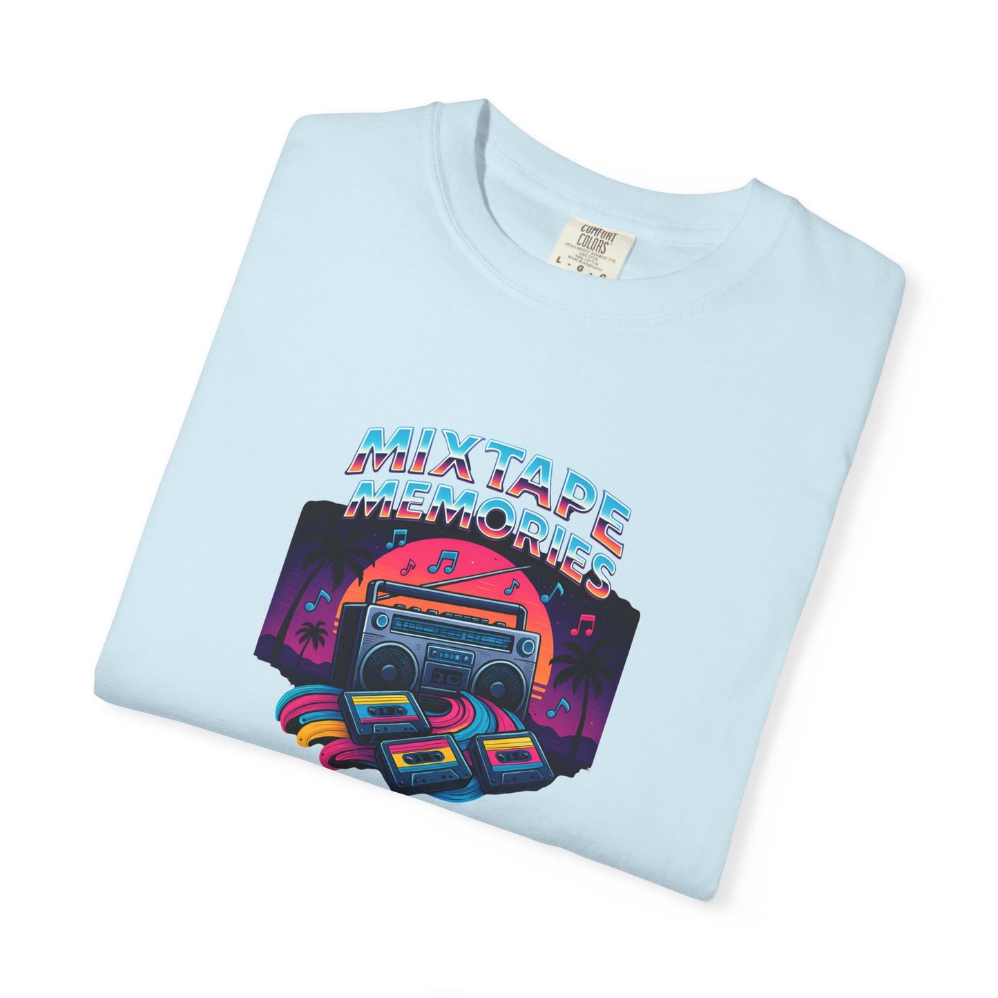 Mixtape Retro Cassette Graphic T-shirt | Vaporwave 80s Neon Music Tee