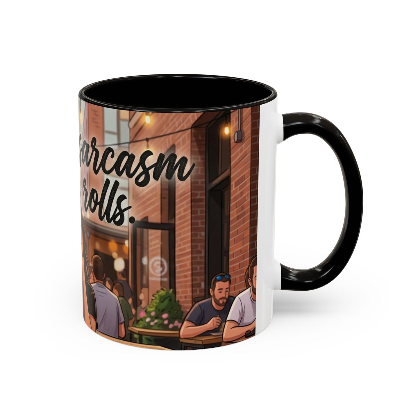 Sarcastic Girl Illustration Mug | 11oz or 15oz Colorful Ceramic