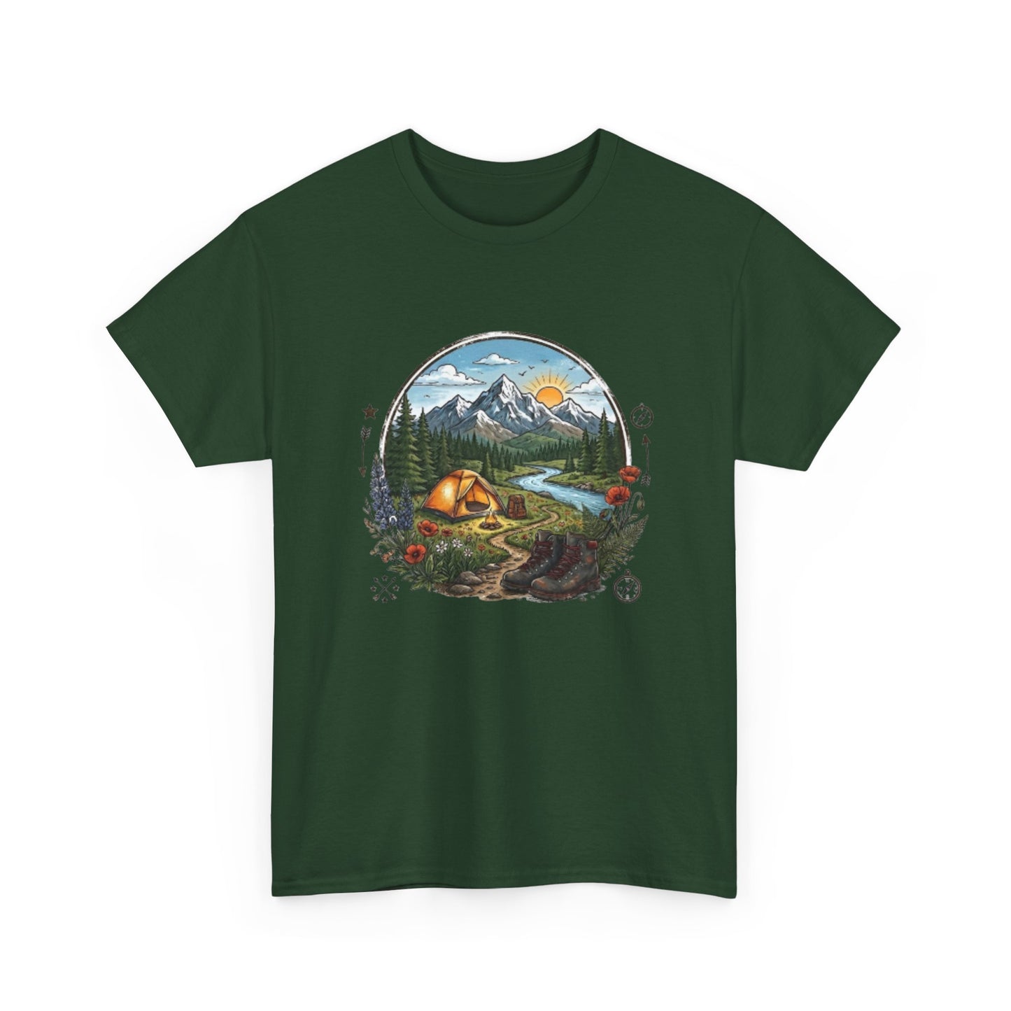 Mountain Camping Adventure T-Shirt | Outdoor Nature Hiking Tee | Wilderness Tent Graphic Shirt | Gift for Hiker Camper |