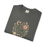 Be Kind Floral Wreath T-Shirt | Positive Quote, Boho Botanical Design