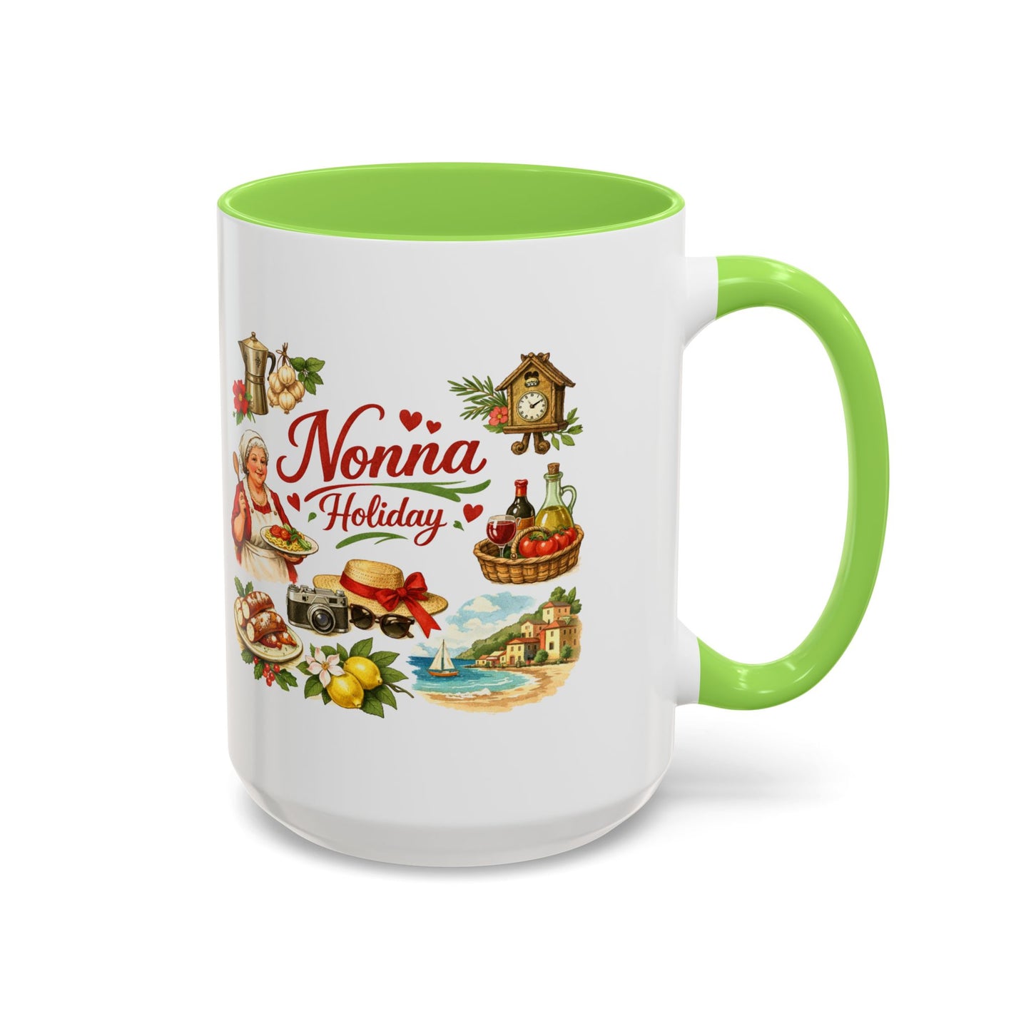 Nonna Holiday mug | Italian grandma kitchen design, vintage food icons
