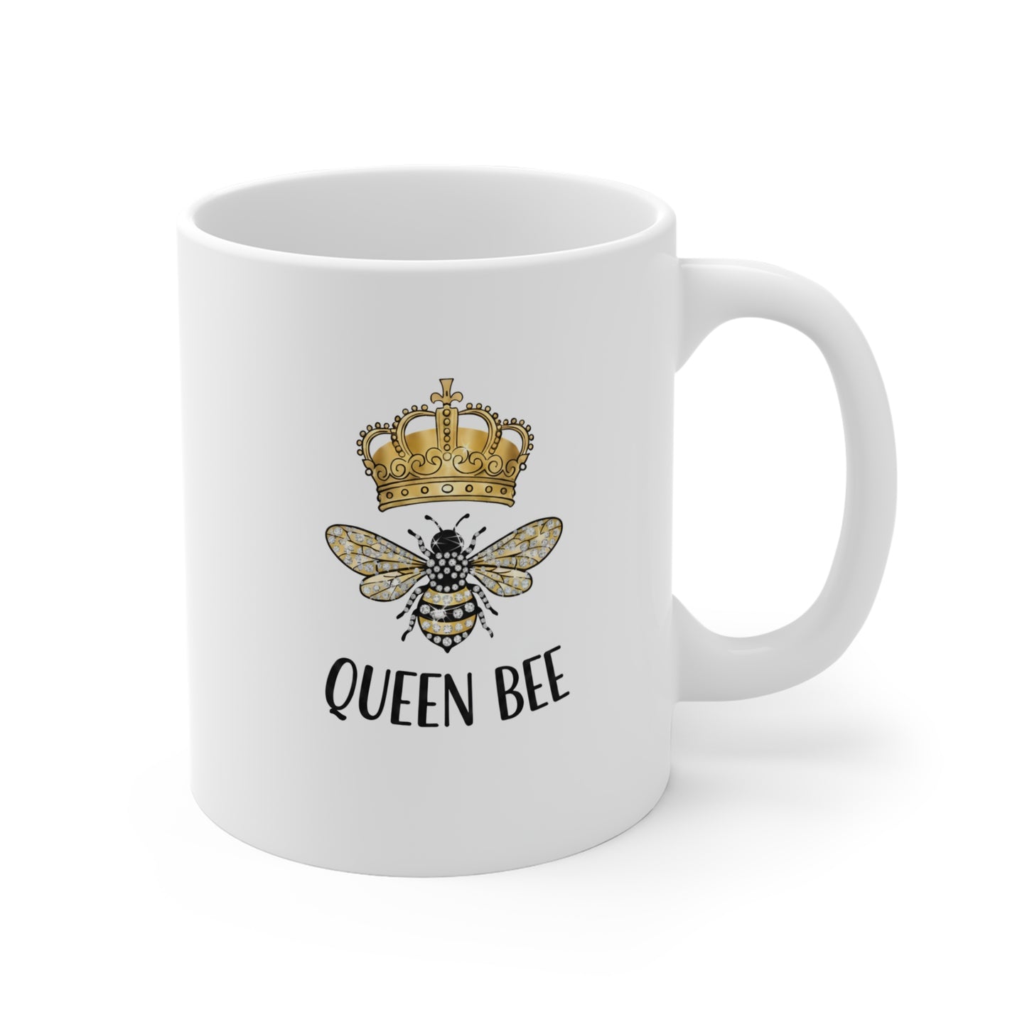 Queen Bee mug | Bee with crown, 11oz ceramic